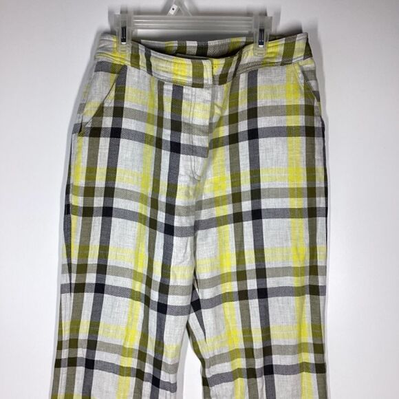 Current Air Los Angeles Plaid striped straight leg pants Size Medium - Picture 4 of 15